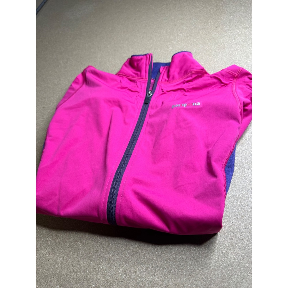 Patagonia Womens Pink Purple Hybrid Full Zip Running Jacket 24095 FA14 M